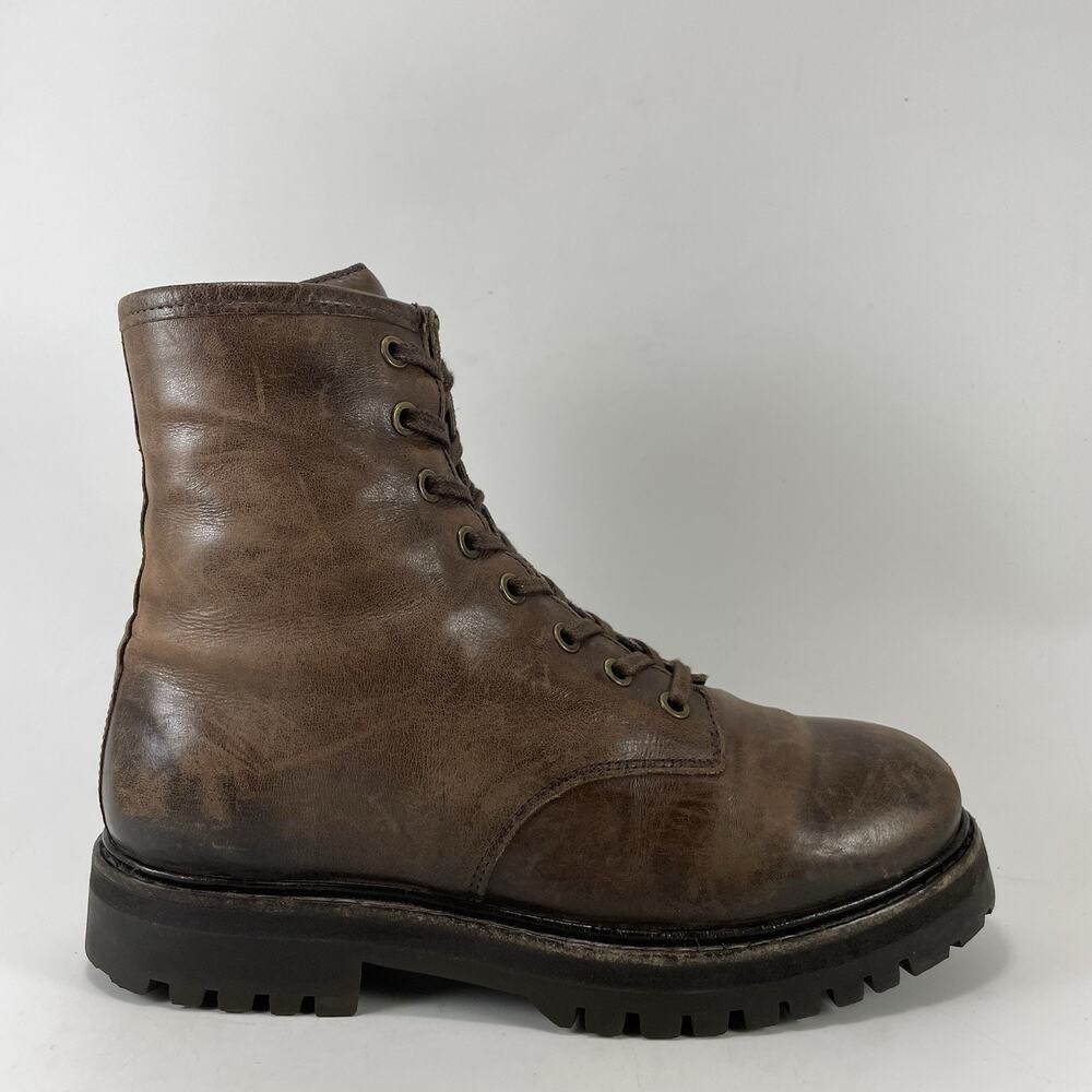 Thursday Boot Company Everyday Womens Size 6 Brown Leather Zip Combat Boots